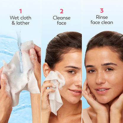Makeup Remover Wipes, Daily Facials Hydrating Face Cleanser for Normal to Dry Skin, Alcohol & Fragrance Free, Soft Face Wash Towels, Travel Essentials for Women, Convenient Dry Cloths, 66 Ct